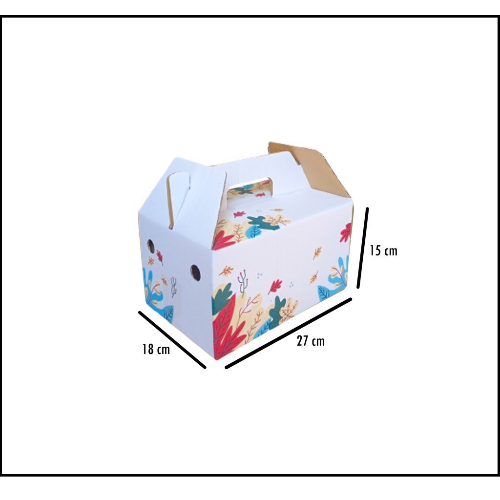 

KARDUS JINJING PACKAGING BOX HAMPERS DUS TENTENG GABLEBOX GIFTBOX MOTIF 27x18x15cm (10 PCS)