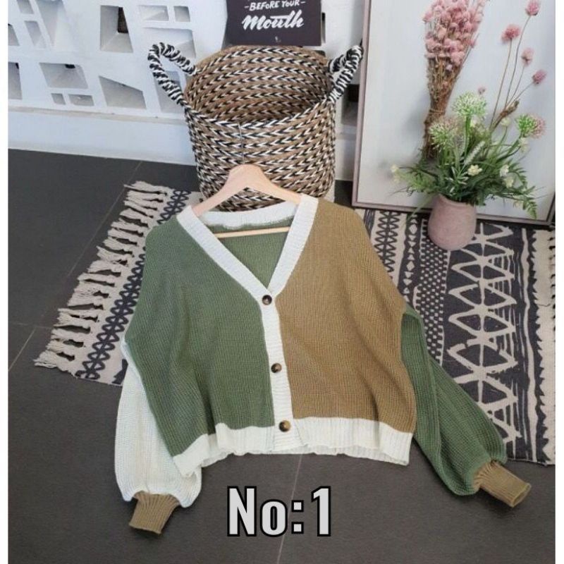 ELSA GLENCA CARDY RAJUT HARGA TERMURAH CARDIGAN KOREA HELLEN - KARDIGAN ELSA IKATAN CINTA
