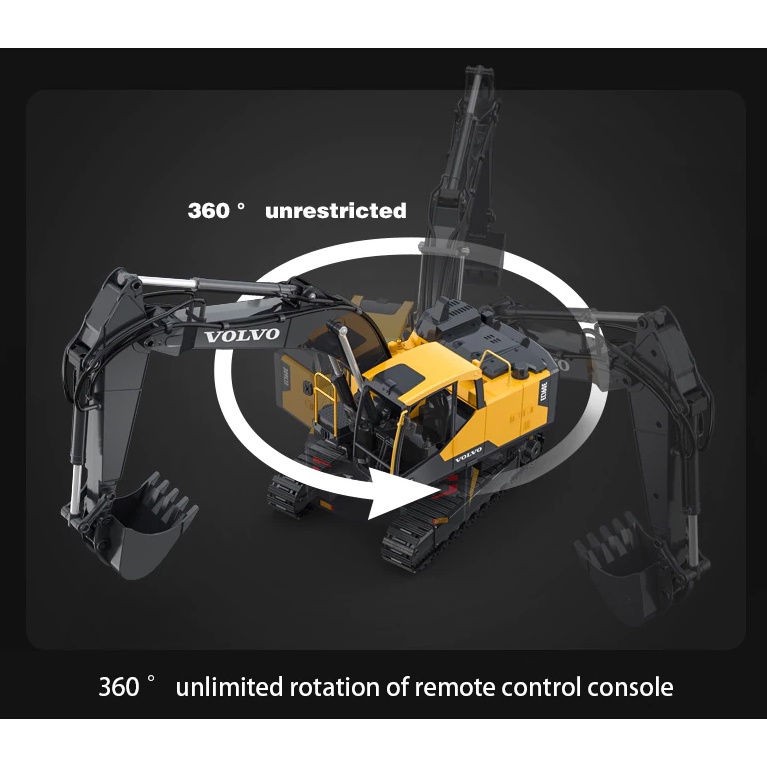 RC excavator Double E 598 （EC160E) metal  3 in 1