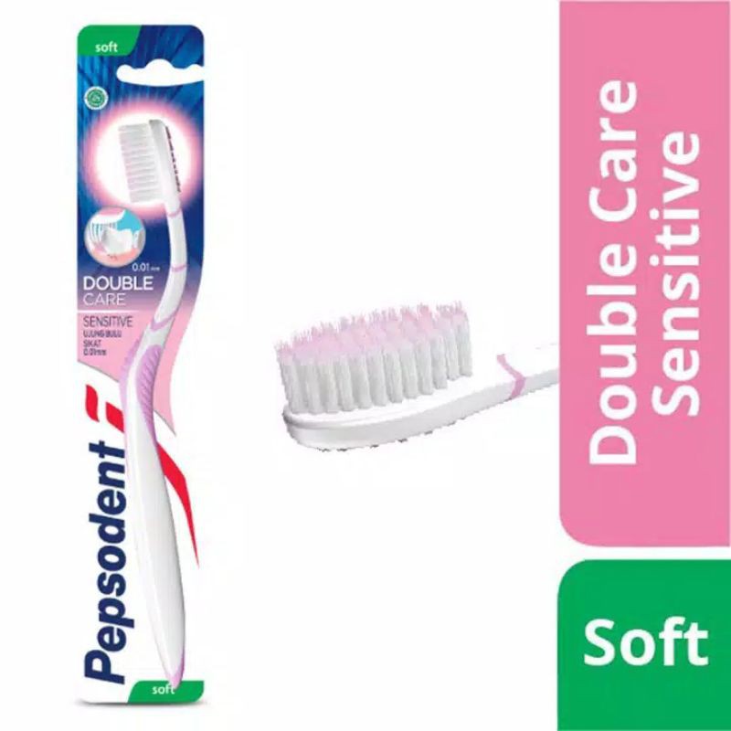 Pepsodent Double Care Sensitive Sikat Gigi Soft