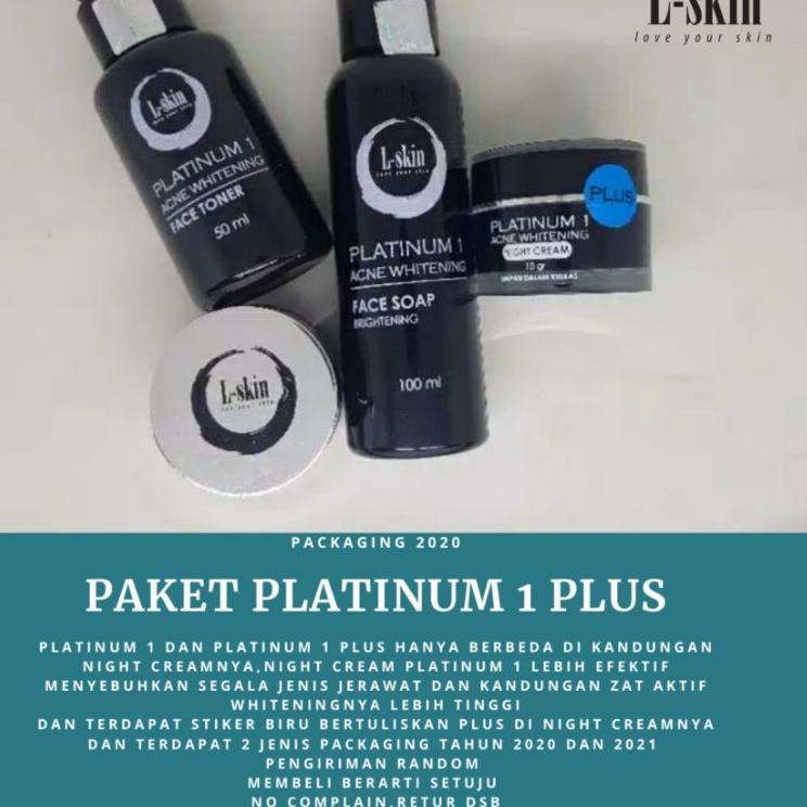 omg-21 [] Lskin Paket Platinum 1 Plus Skincare Penghilang Jerawat Ampuh L skin [NK1141]