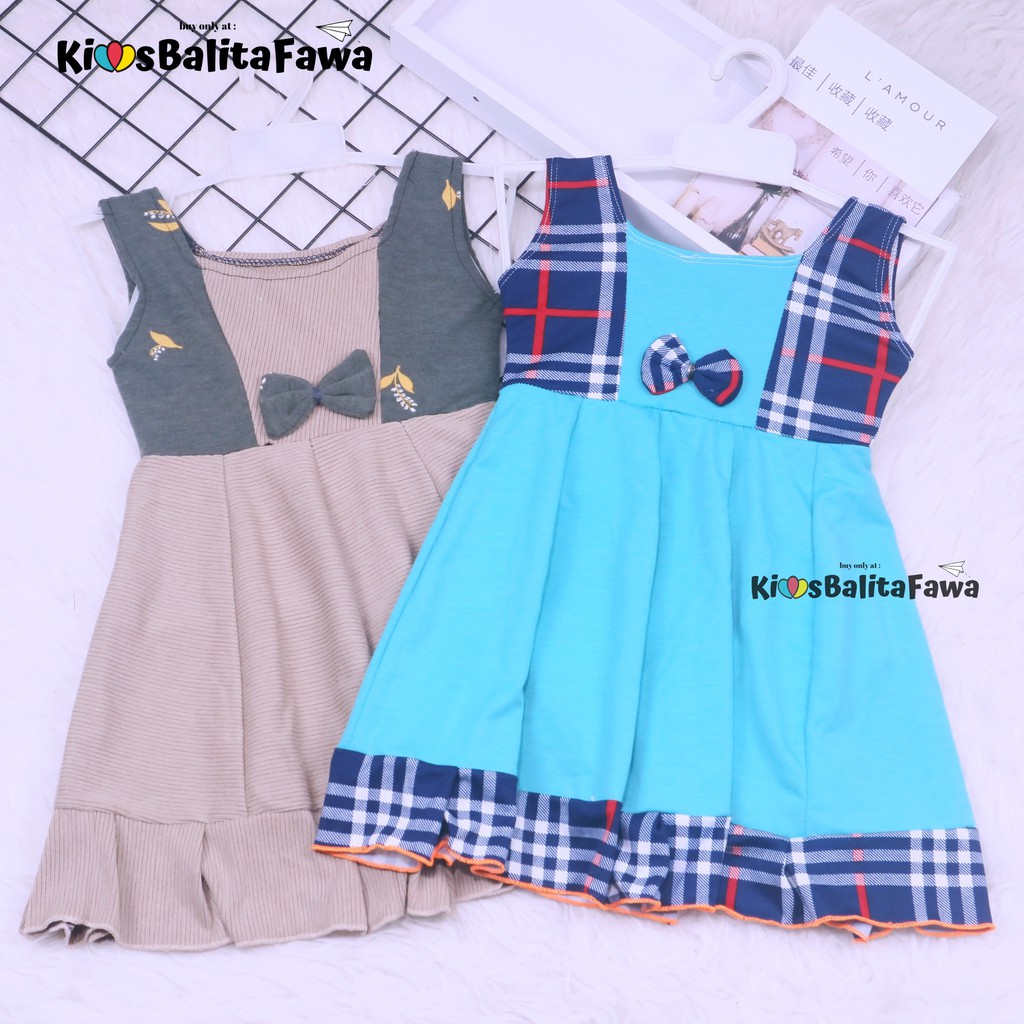 Dress Aurora uk 3-4 Tahun / Baju Anak Perempuan Yukensi Murah Adem Pakaian Pesta Gaun Dres Batik