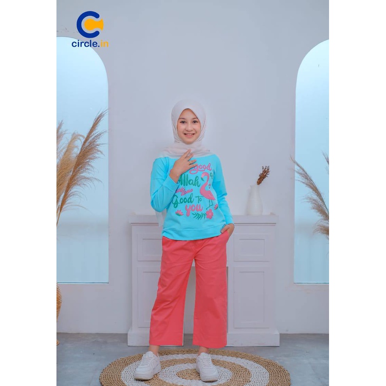 Setelan anak Sweatshirt Wit Cullotes by Circle.in