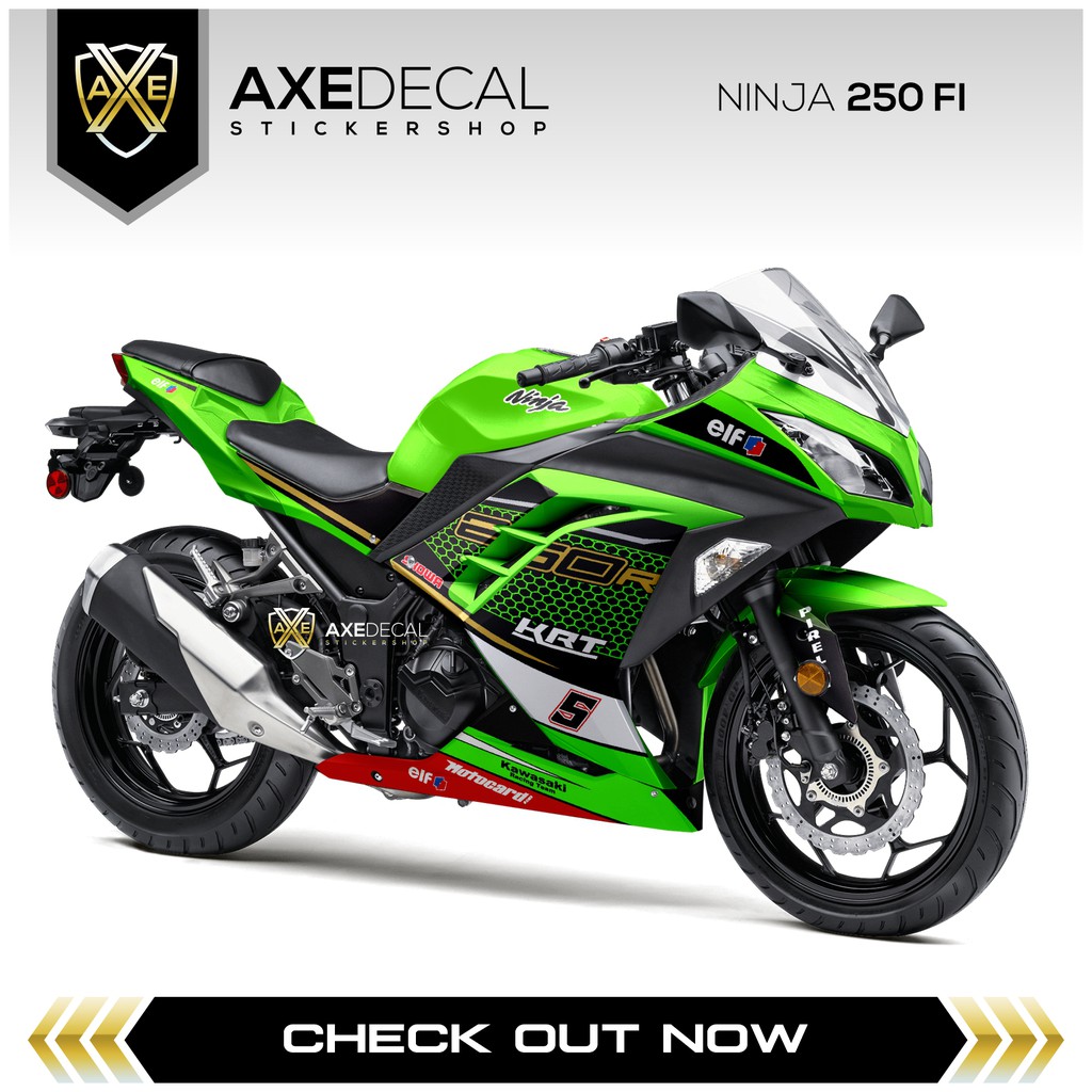 Decal Striping Kawasaki Ninja 250 Fi Krt / Stiker Motor Ninja fi / Stock Decals Ninja Fi