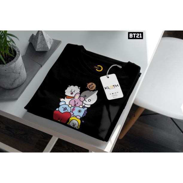 [SALE] Kaos BT21 Cotton Combed 24s Premium Unisex All Characters Dewasa dan Anak