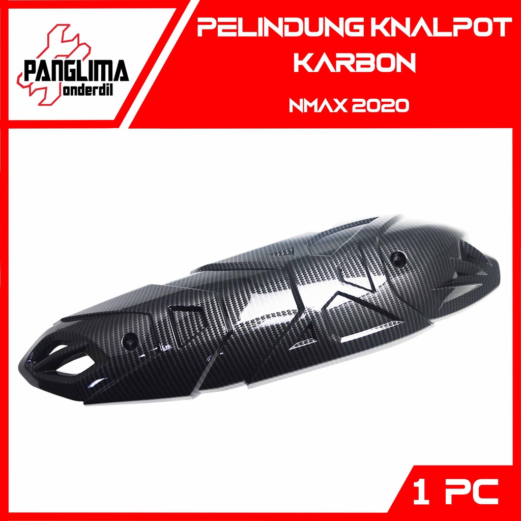 Pelindung Knalpot Karbon NMAX-N Max 2020 Cover Tutup-Penutup-Tameng Kenalpot-Muffler-Exhaust Carbon