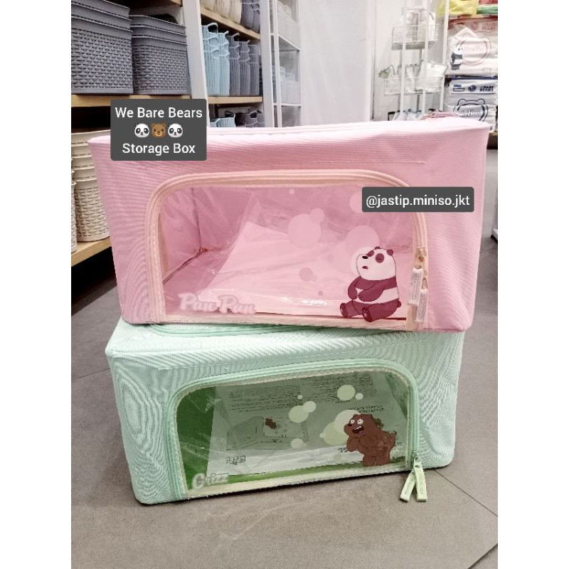 MINISO 🆕 WE BARE BEARS Storage Box (39x29x20cm)