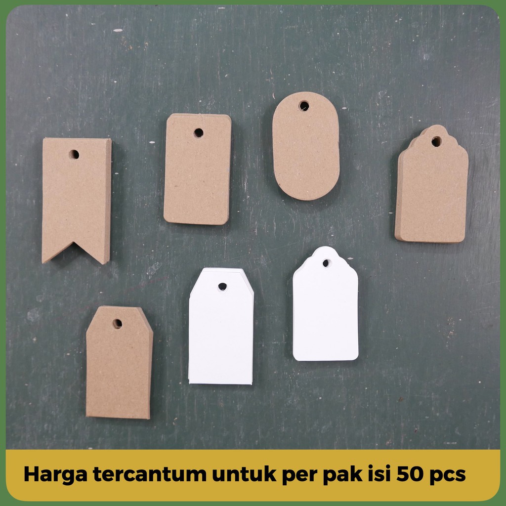 

HANGTAG KECIL LABEL POLOS KRAFT PUTIH BY TAT TET TOT