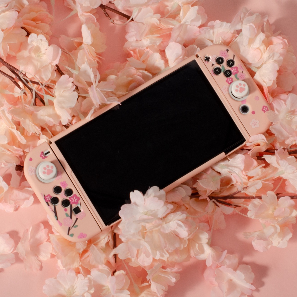 Tas Penyimpanan Konsol Game Nintendo Switch V1 V2 Motif Kucing Sakura