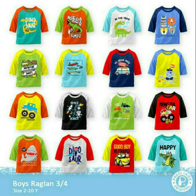 Kaos raglan anak cowok paddlekids