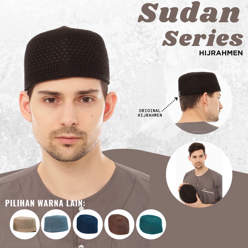 HIJRAHMEN Peci Kopiah Songkok Rajut seri Sudan