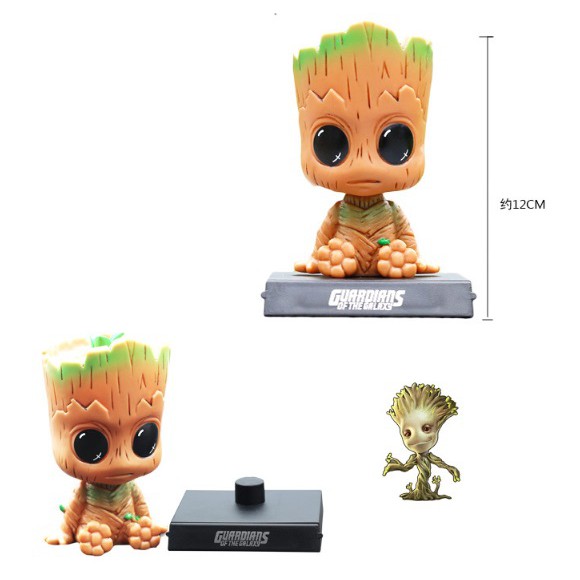 Boneka Figure Miniatur Pajangan Mobil Stand GROOT GUARDIAN OF GALAXY Goyang Kepala Shacking Head Toy