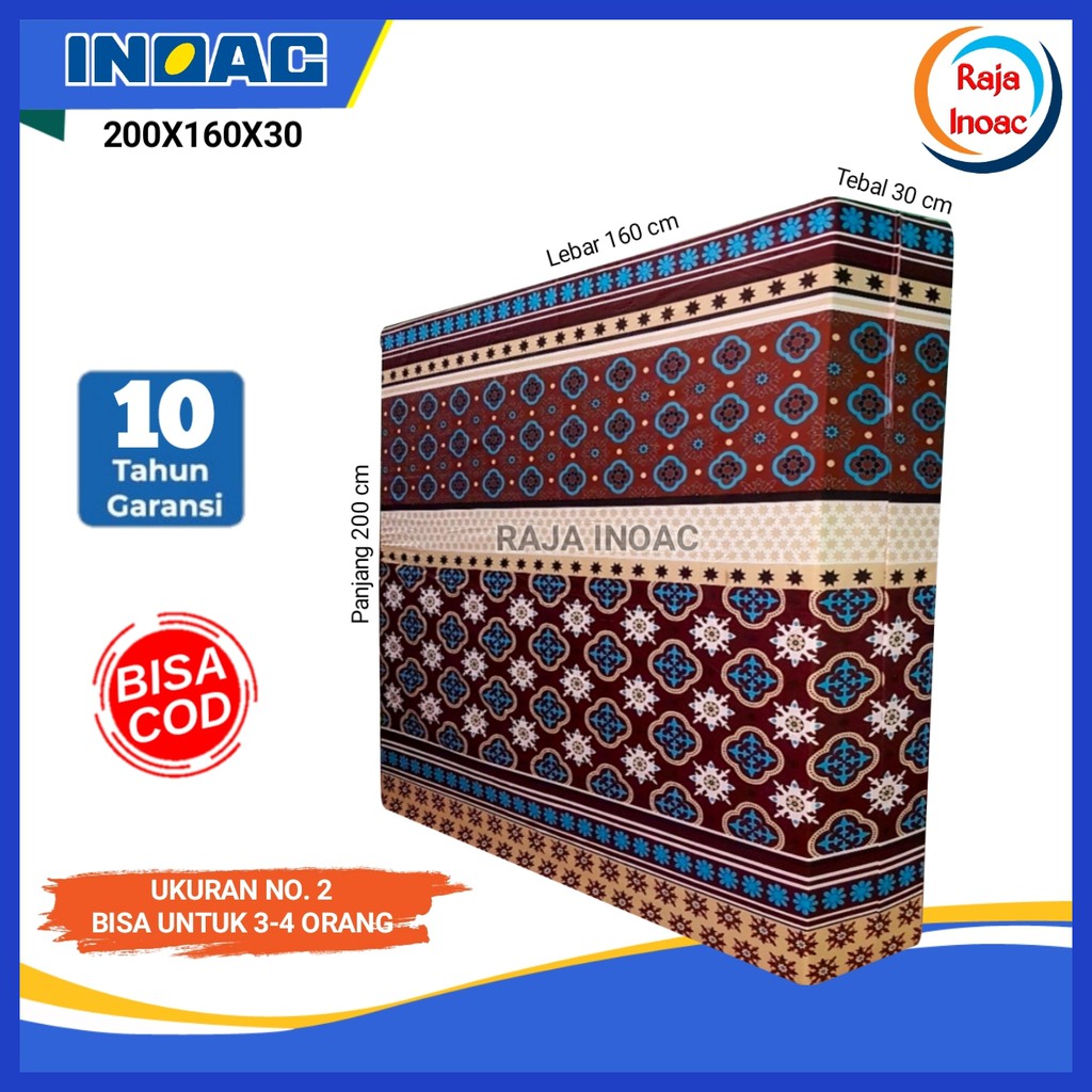 [200x160x30] Kasur Busa Inoac No 2 Tebal 30 cm Garansi 10 Tahun Inoac Asli Awet Anti Kempes