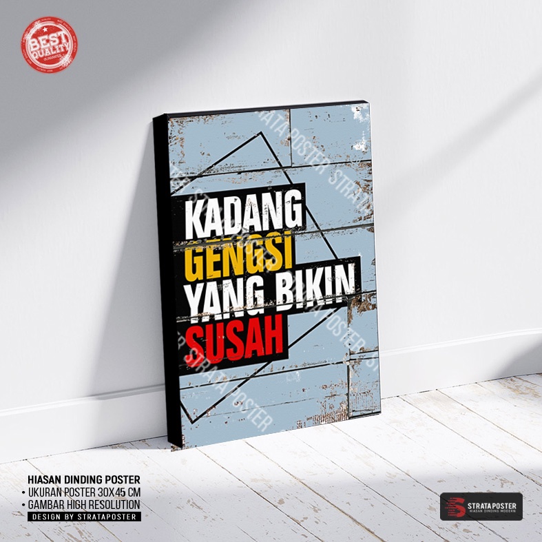 Poster typography Hiasan dinding Dekorasi ruangan Wall decor 304509ST