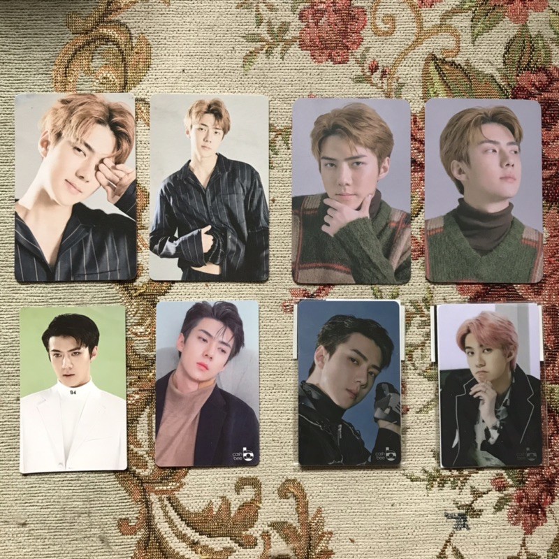 EXO Sehun photocard flo 1 flo 2 papertoy universe cashbee obsession cashbee 1 billion views cashbee