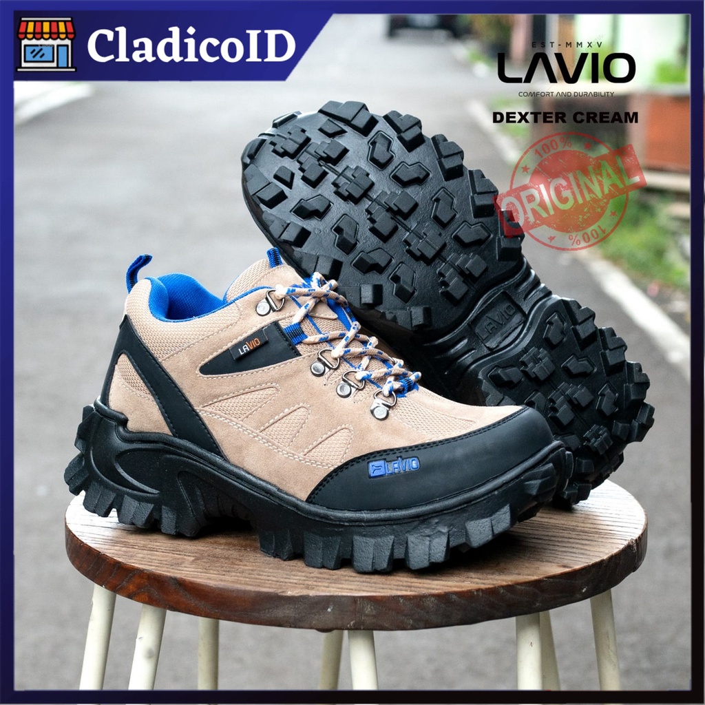 Sepatu Safety Boot Tinggi Sepergelangan Kaki  Lavio Dexter Original Kerja Proyek Lapangan Outdoor Tracking Mendaki Haiking Sefty Shoes Boots