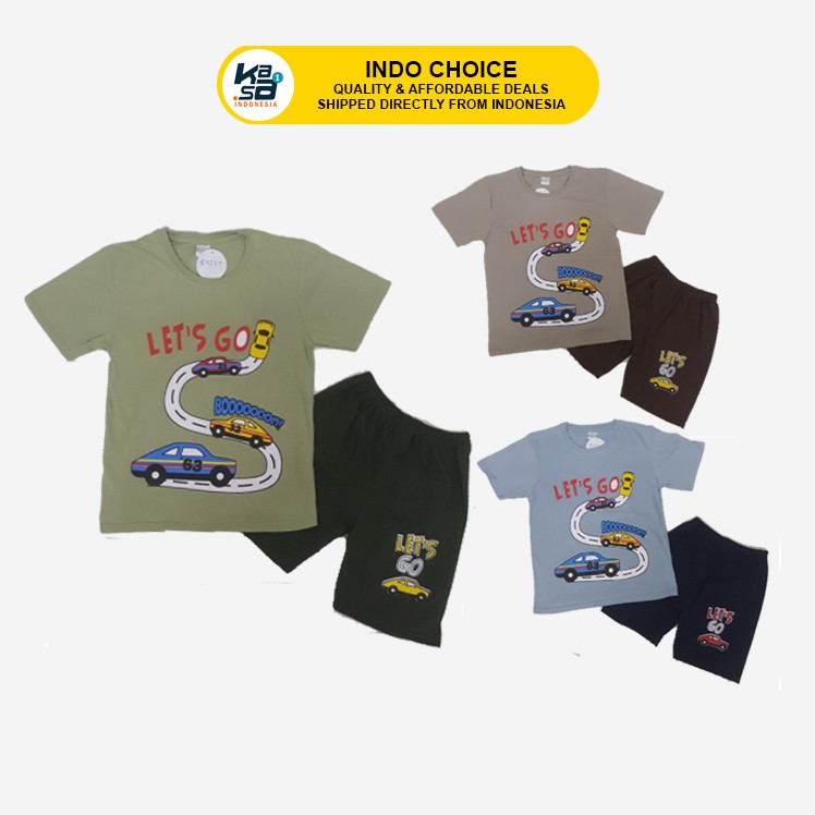 Setelan Kaos Anak Laki-laki Racer usia 789 Tahun (C4LT1)