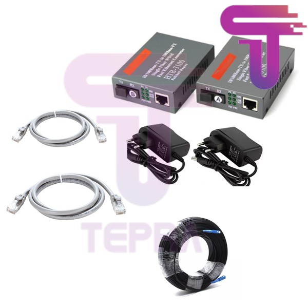 Paket Fiber Optic Siap Pakai 1 Link Media Converter