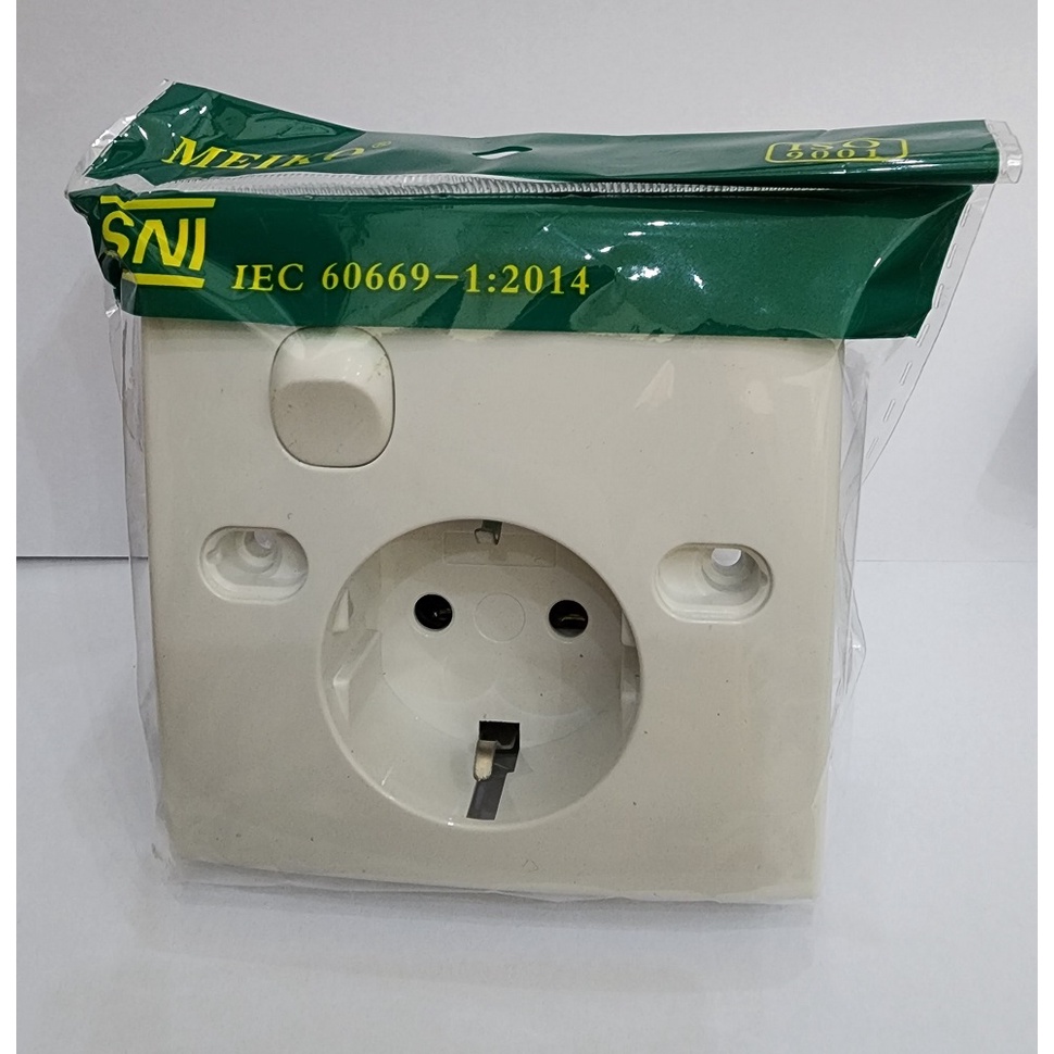 Stop Kontak Arde + Saklar Engkel OB Timbul Baut MEIKO Model Clipsal