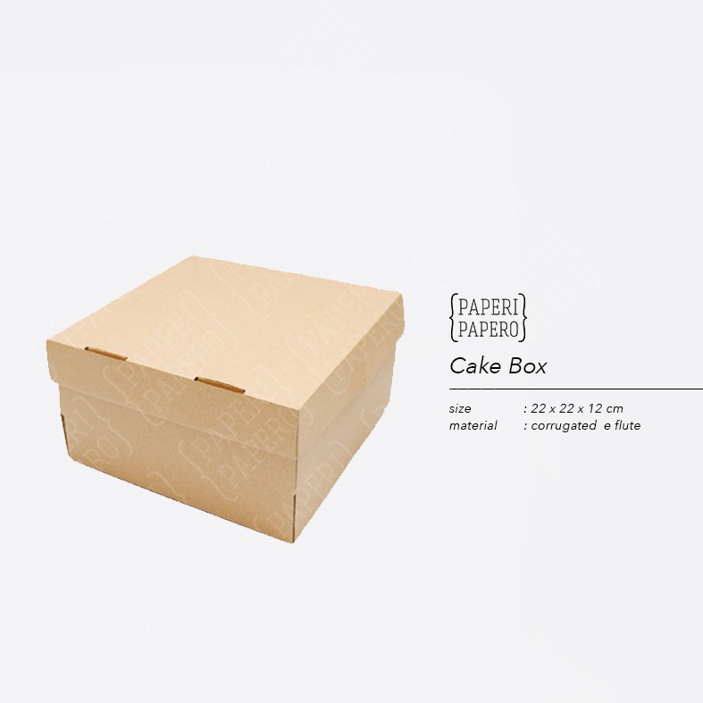 

Cake Box, Kotak / Dus / Boks Kue Bolu (22 x 22 x 12 cm) (1 Pcs)