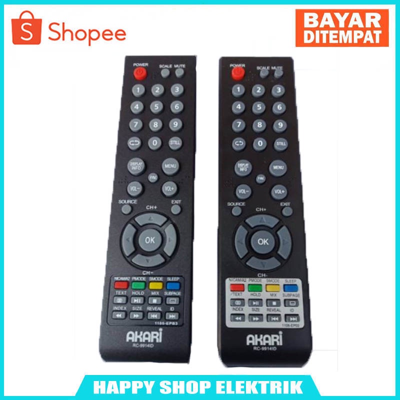 REMOTE REMOT TV AKARI LED LCD ORIGINAL PREMIUM