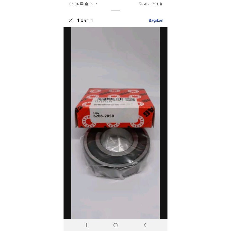 Ball bearing 6206 2RS FAG