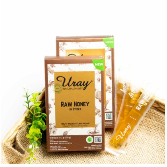 Madu Uray Sachet PCS | Madu Hutan Asli Natural Honey Grade Honey &amp; Ginger in Stick Uray (Madu) 12 G