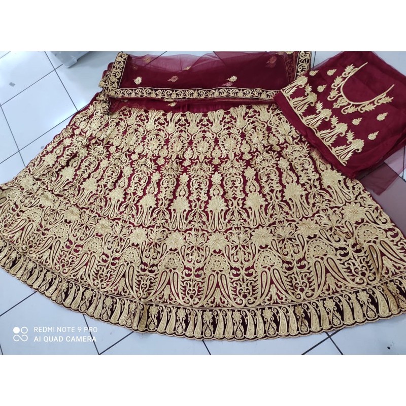 lengga lahenga india bordir swaroski bollywood bugis mewah murah jodha akhbar rok india