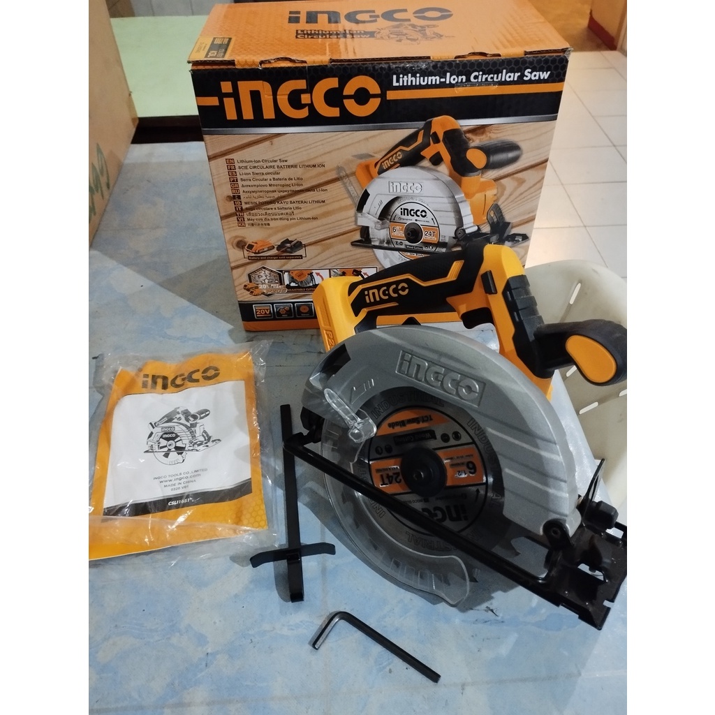 [BEKAS] Mesin Gergaji Circular Saw Cordless 20V 6,5 inch INGCO CSLI1651 UNIT ONLY