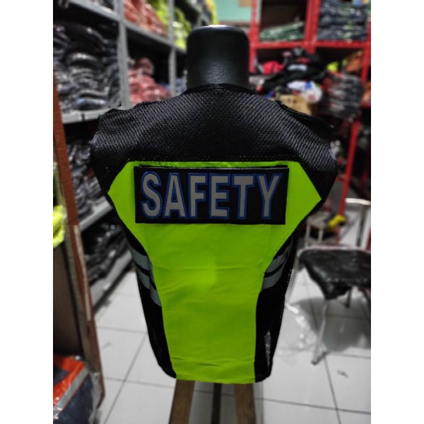 ROMPI SAFETY LOGO VELCRO DADA PUNGGUNG COPOTAN PAKAI PEREKAT HIJAU