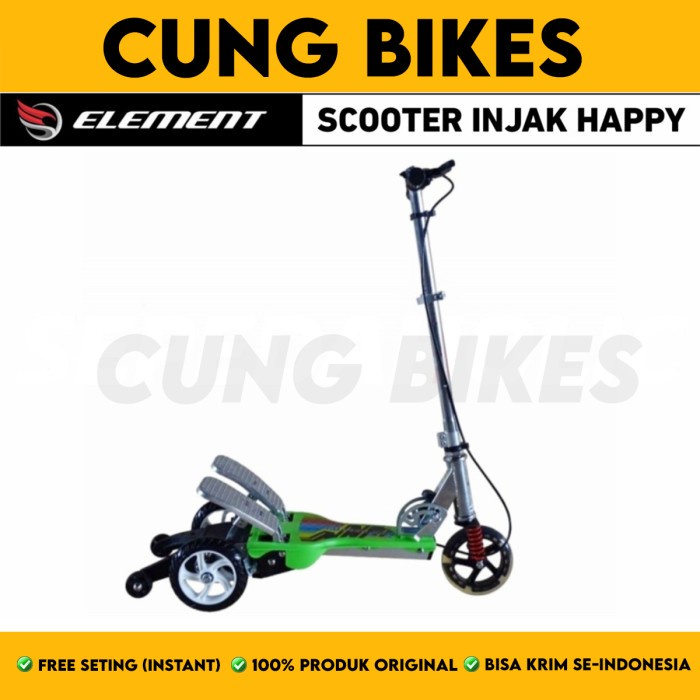 Scooter Pedal Injak Alloy Skuter Anak ELEMENT RMB HAPPY NEW untuk anak laki dan perempuan