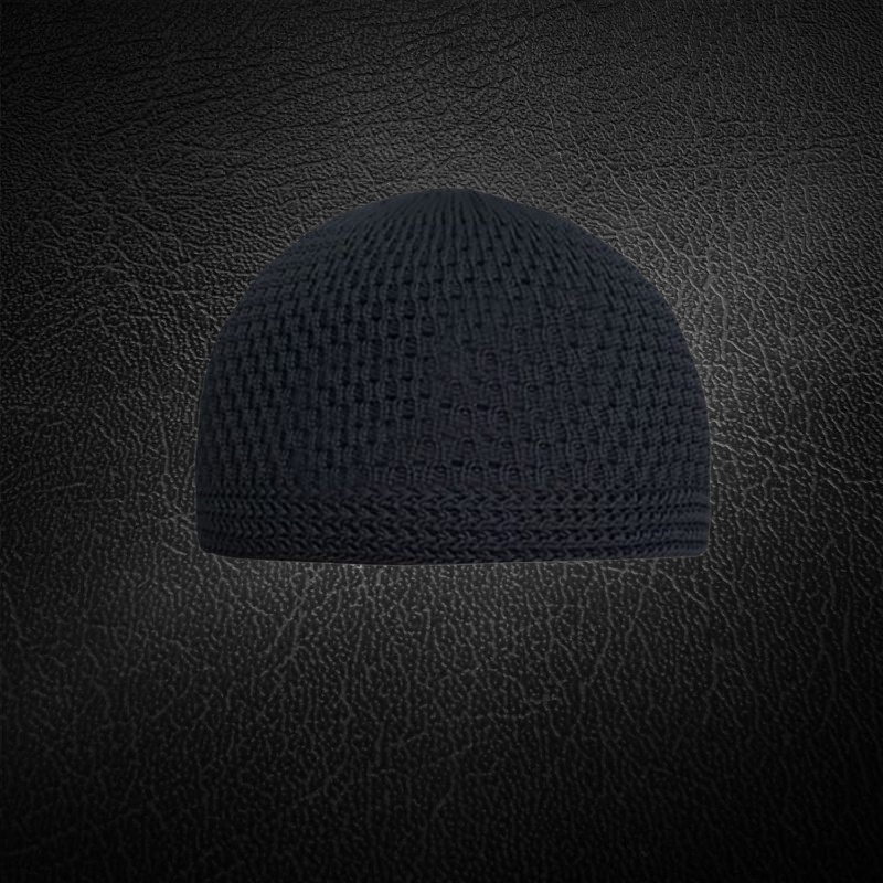 Peci Putih Madinah Model Rajut