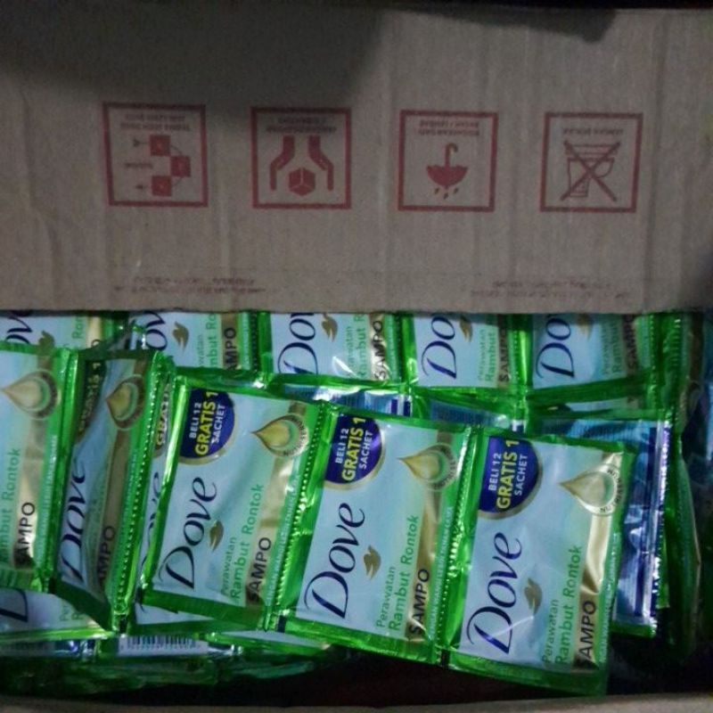 dove shampo sachet 1 renceng isi 12 sachet murah