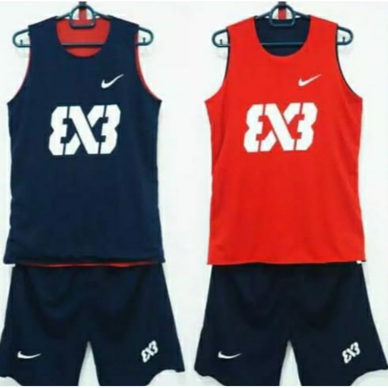 JERSEY BASKET NIKE 3X3 DONGKER MERAH/ BAJU BASKET/ JERSEY