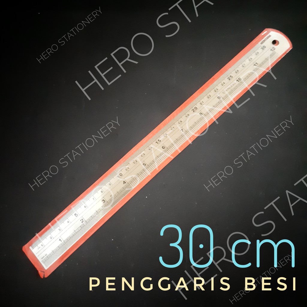 

Penggaris besi stainless steel metal ruler 30 cm