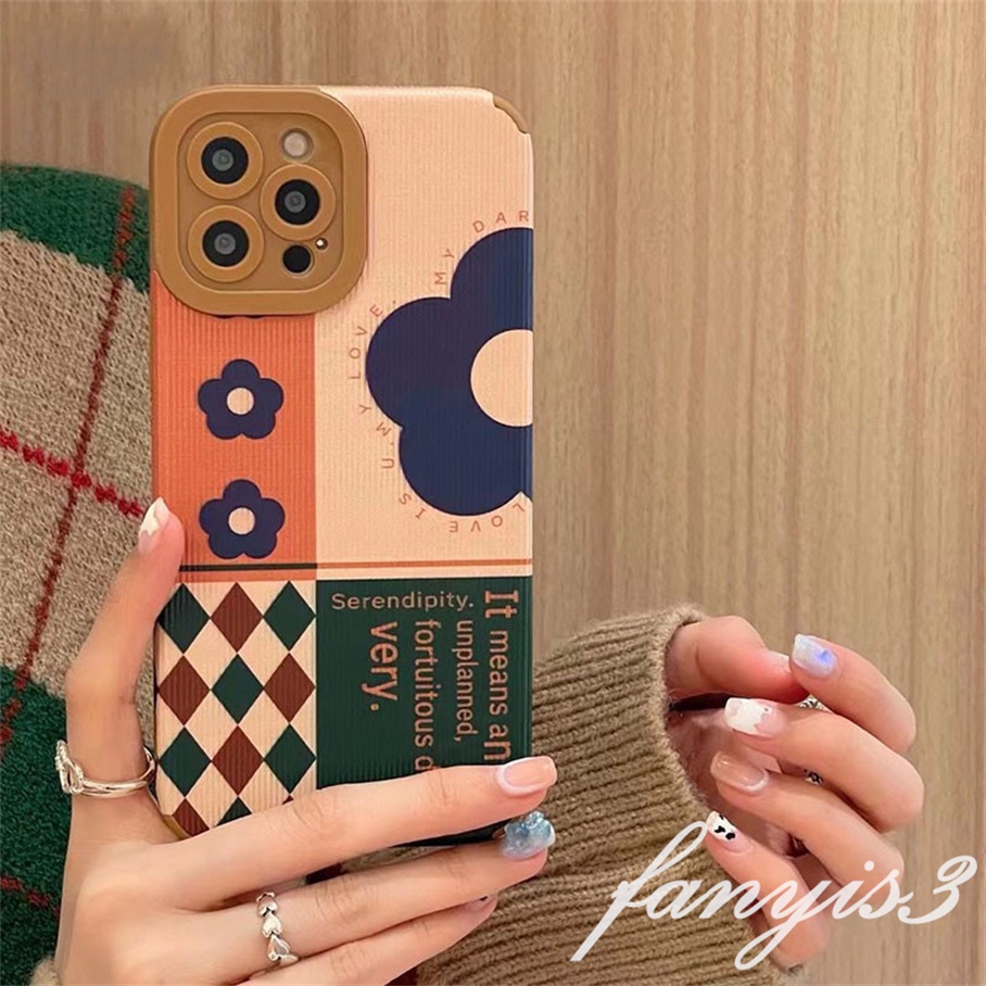 OPPO A57 A16 A16s A15 A15s A94 A74 A54 A94 A55 A53 A33 A32 A5 A9 A31 2020 A5s A3s Reno 6Z 5Z 6 5 F9 Pro Soft Case Pelindung Motif Bunga Vintage Untuk
