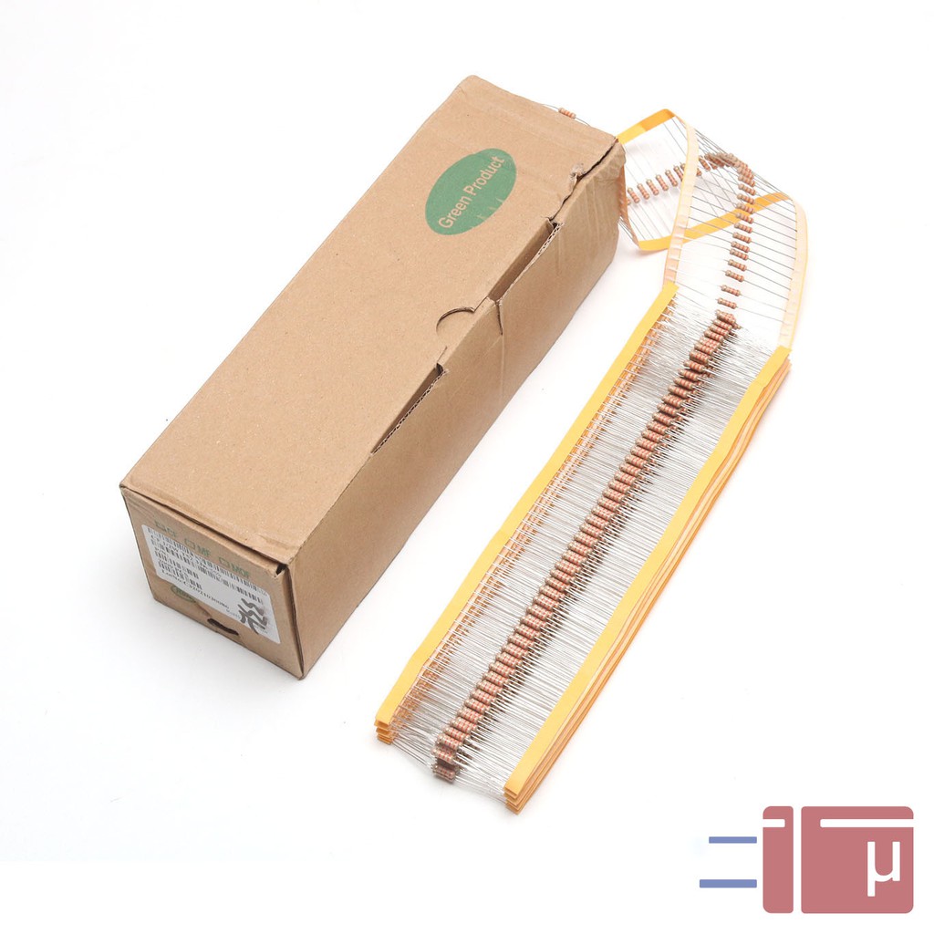 x10 Resistor 33K 1/2W Karbon 5% Taiwan Kaki Tembaga