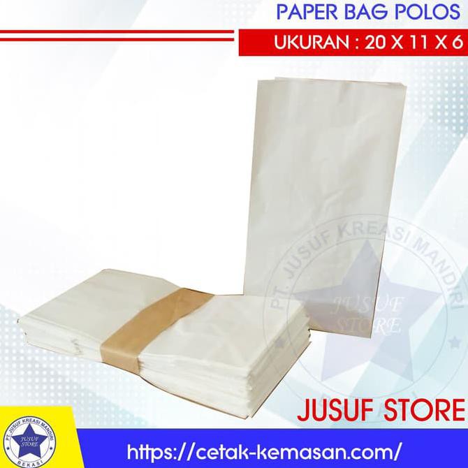 

Paperbag Kantong Makanan Roti Snack Gorengan Ayam Polos ISI 250 PCS