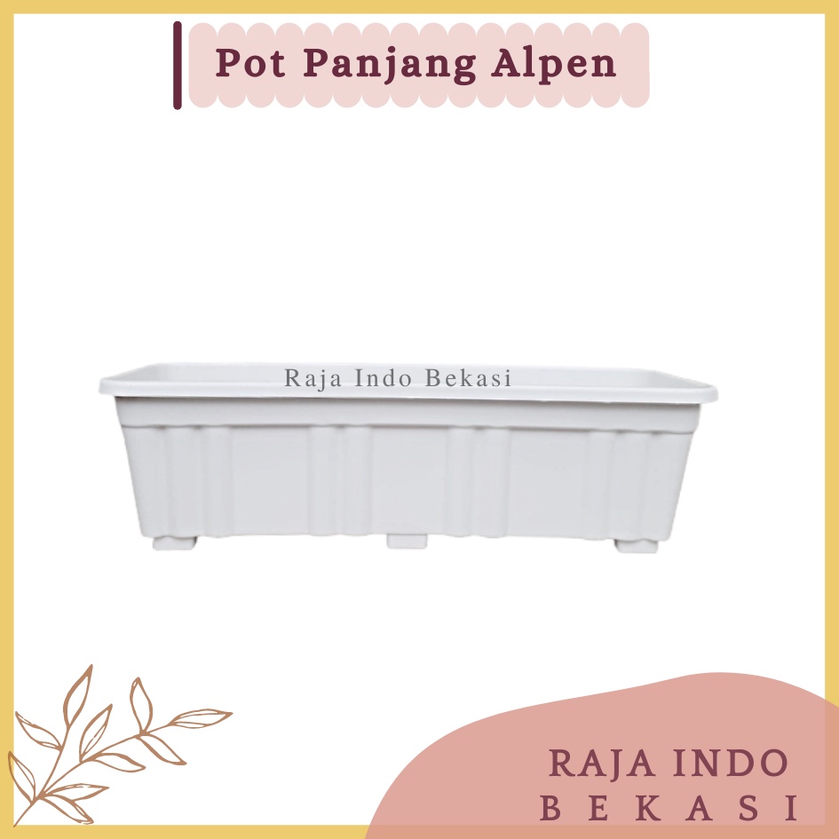 Rajaindobekasi Pot Panjang Alpen 50 Putih Pot Bunga Segi Panjang 50cm 70cm Pot Panjang Hw Highway High Way 55 Hijau Putih Hitam Coklat Merah Bata  Pot Panjang Plastik Putih Murah Gantung - Pot Panjang 50