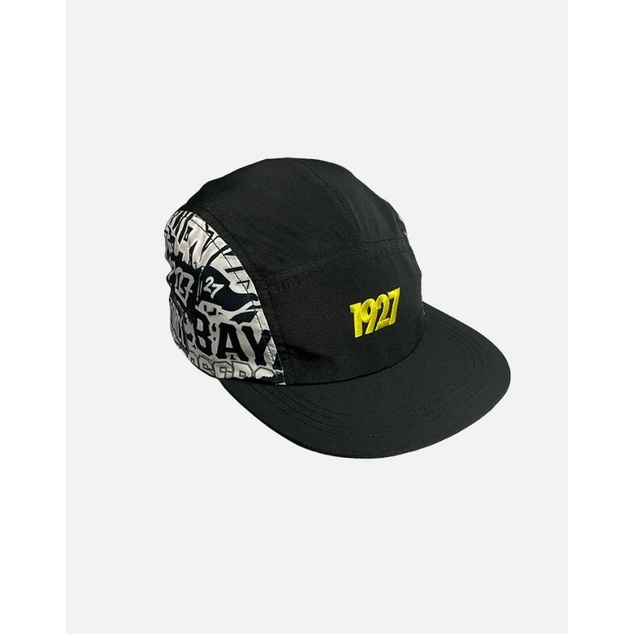 TOPI FIVE PANEL CAP PERSEBAYA 1927 PATTERN BLACK