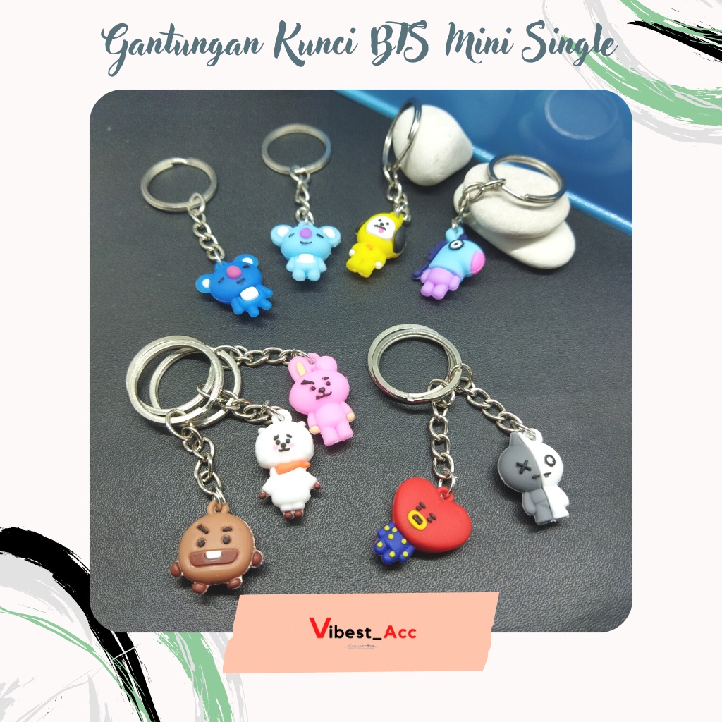 [ COD ] GANTUNGAN KUNCI K.POP - Lucu Karakter Bangtan Boys BT21 BTS Gantungan Mini