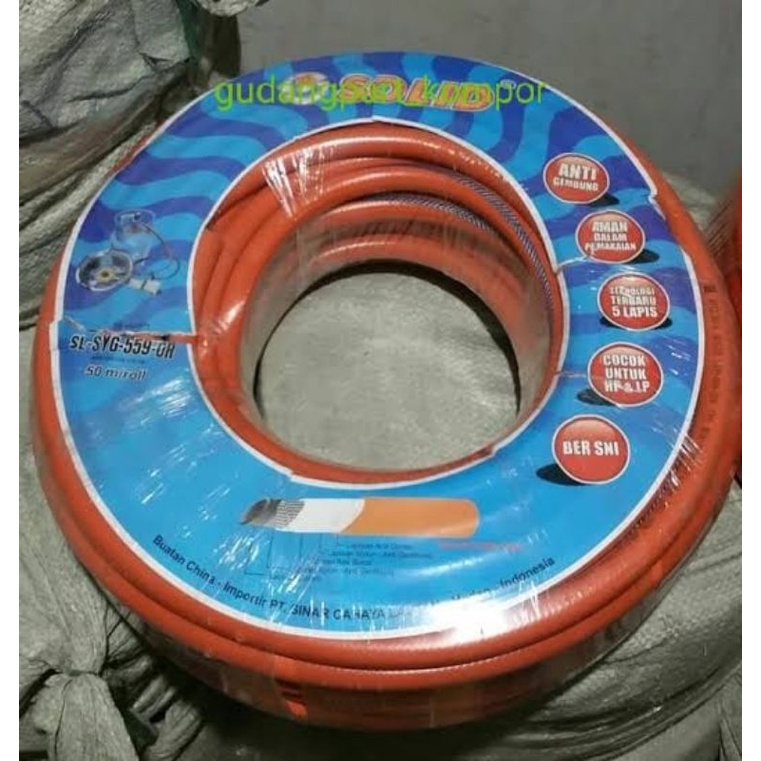 Gardenglories Selang Gas Lpg 5 Lapis Serat Kawat