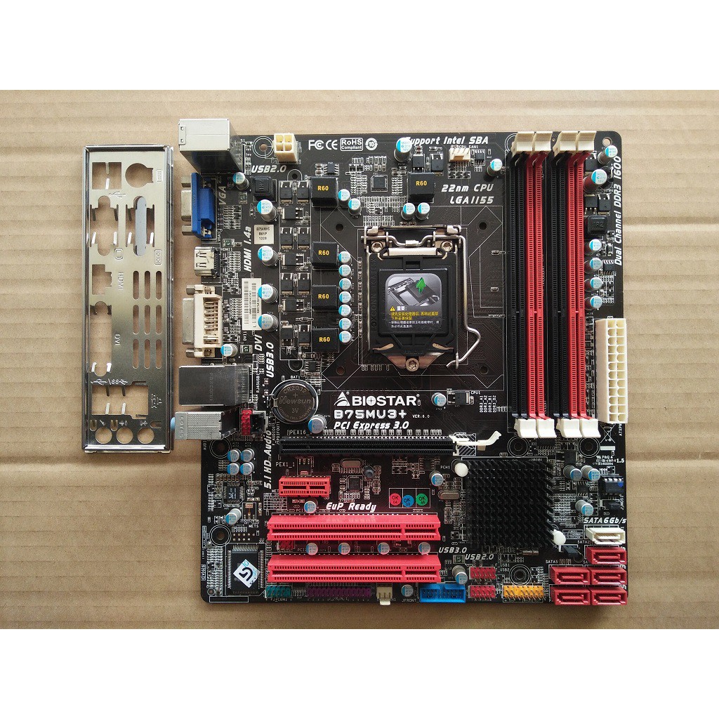 MOBO Mainboard Motherboard Gaming BIOSTAR B75MU3+ LGA 1155 B75 B75M H61 H61M H77 P67 Z68 4-slot RAM