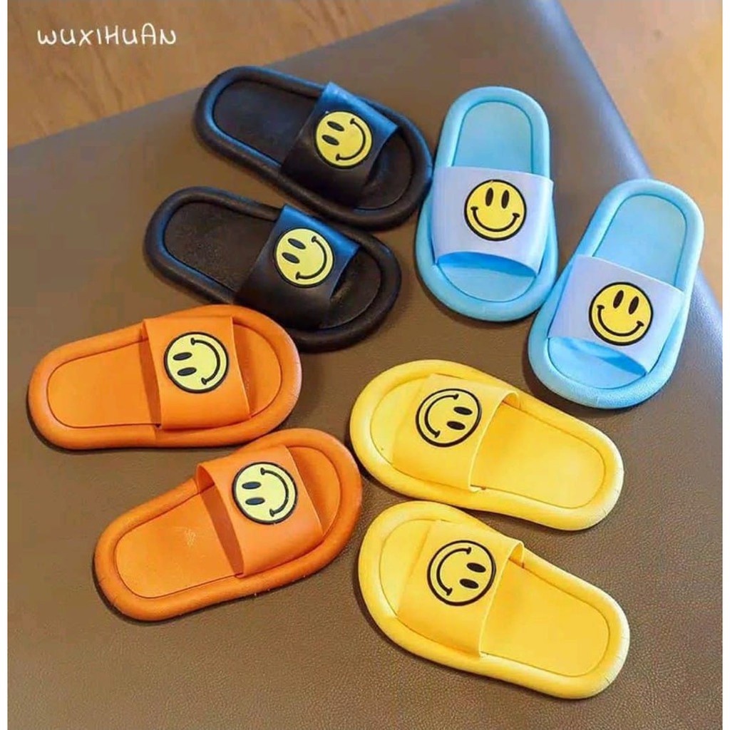 SANDAL SELOP ANAK TERBARU SENDAL SLOP SMILE LUCU TERMURAH