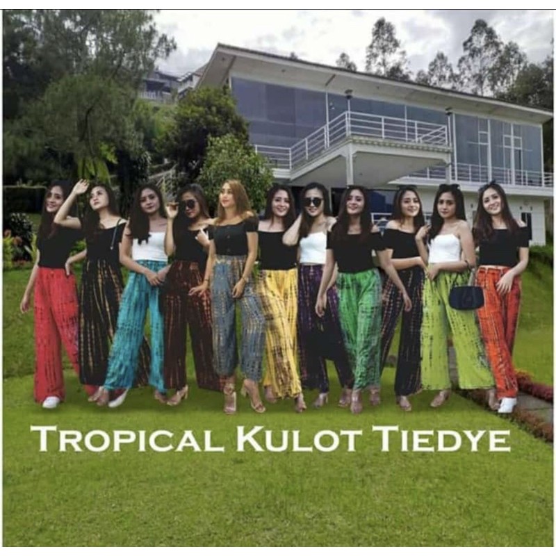 Celana kulot tiedye lilit rayon bali