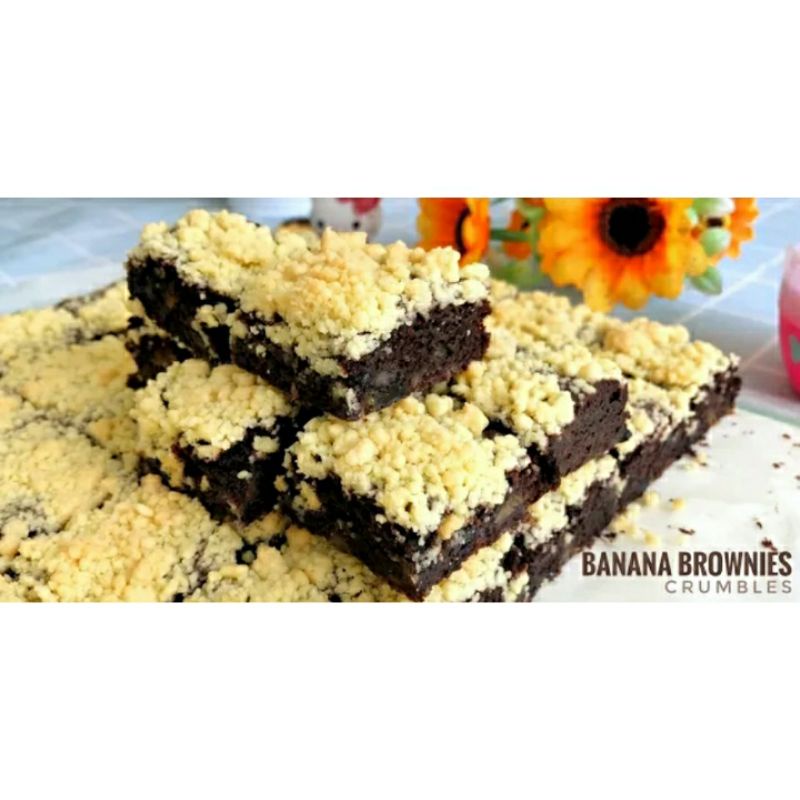 

STREUSEL BANANA BROWNIES / BROWNIES PISANG / BEST PREMIUM QUALITY / HOMEMADE / BAKUL NASI