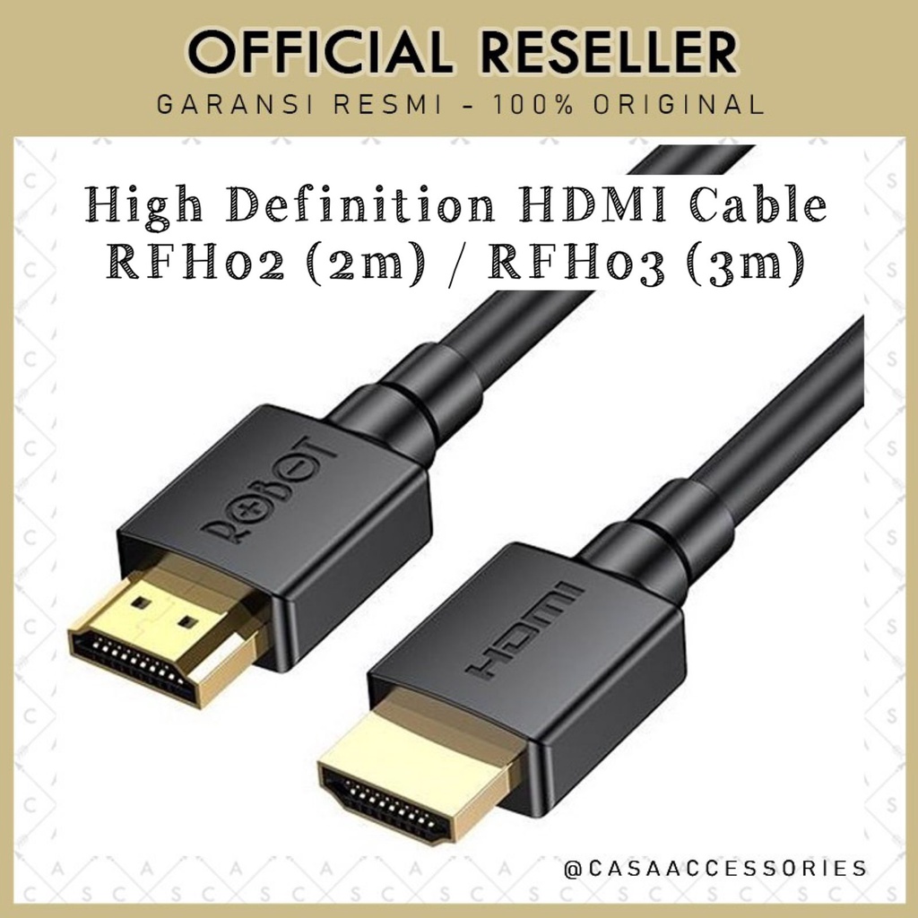 Robot RFH02 2m / RFH03 3m Kabel HDMI Cable High Definition 4K 2K HD