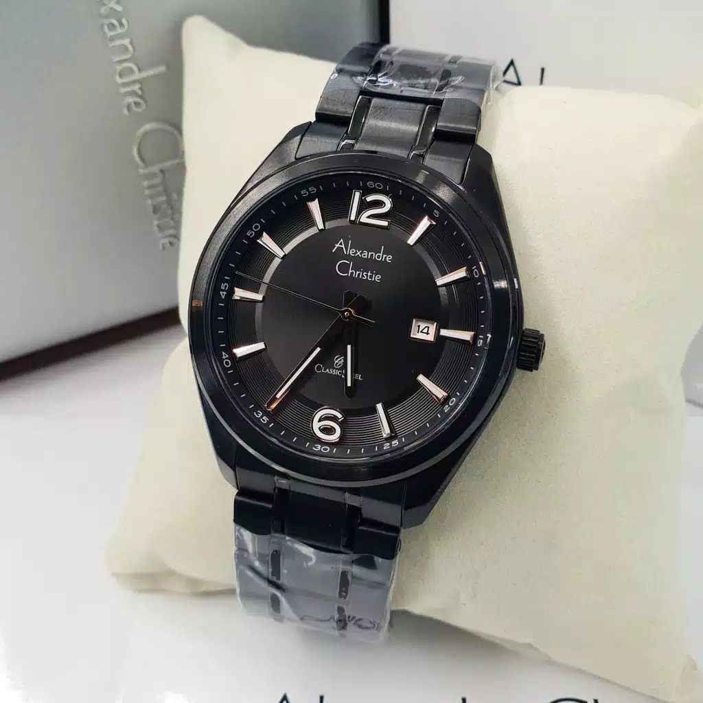 AC alexandre Christie  AC 8583 pria original  stainless steel hitam