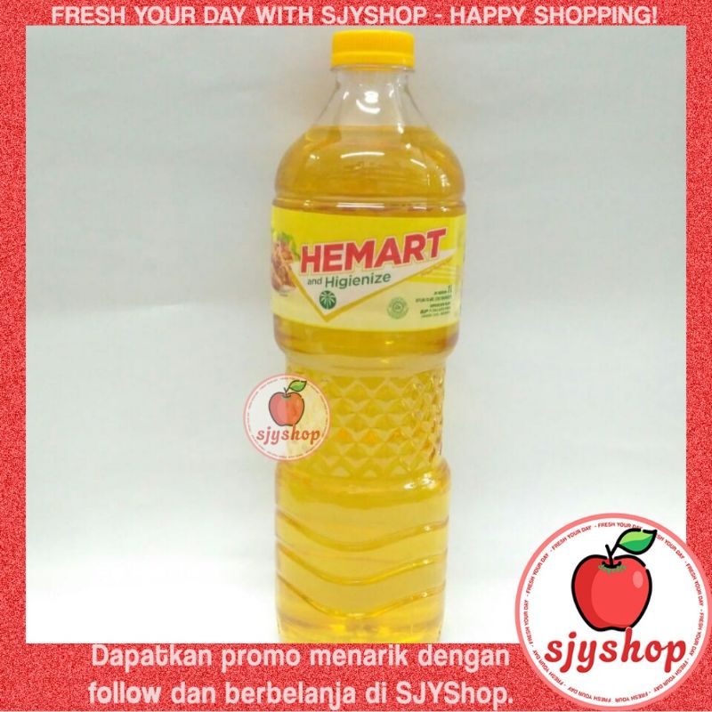 

Hemart Minyak Goreng Botol 1Liter / 1000ml / Minyak Goreng Kemasan Hemart & Higienize - SJYShop