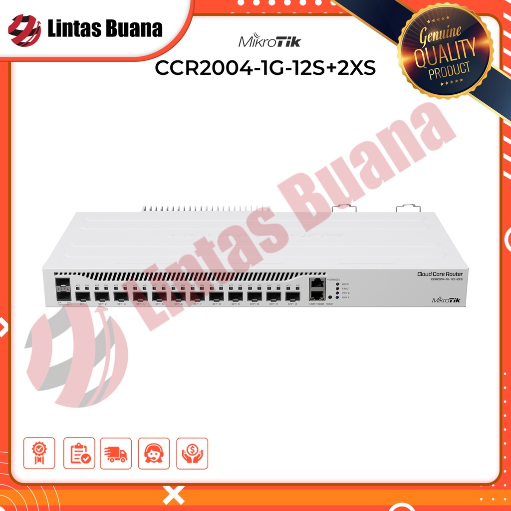 MikroTik CCR2004-1G-12S+2XS Cloud Core Router CCR 2004 1G 12S+ 2XS
